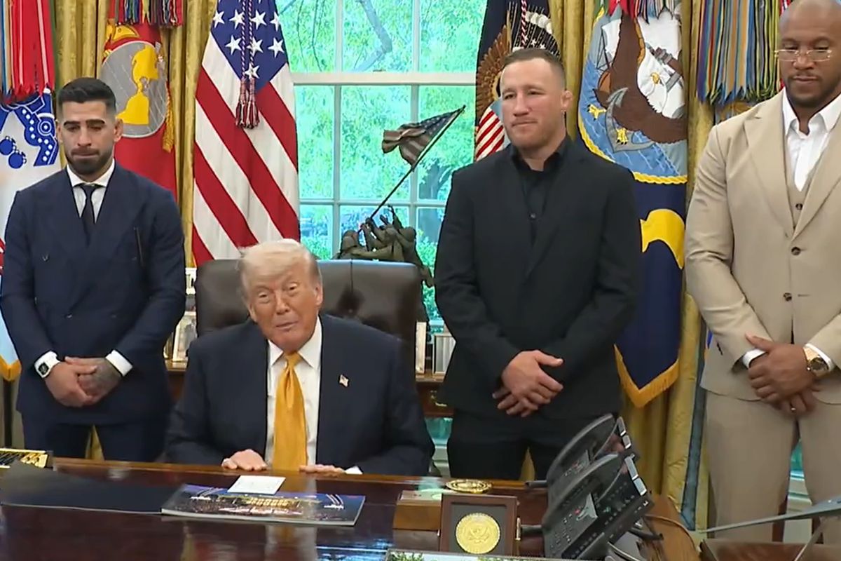 Trump, Beyaz Saray’da bu kez kafes dövüşçülerini ağırladı