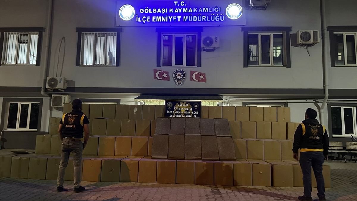 Gölbaşı’nda Bandrolsüz Sigara Ele Geçirildi