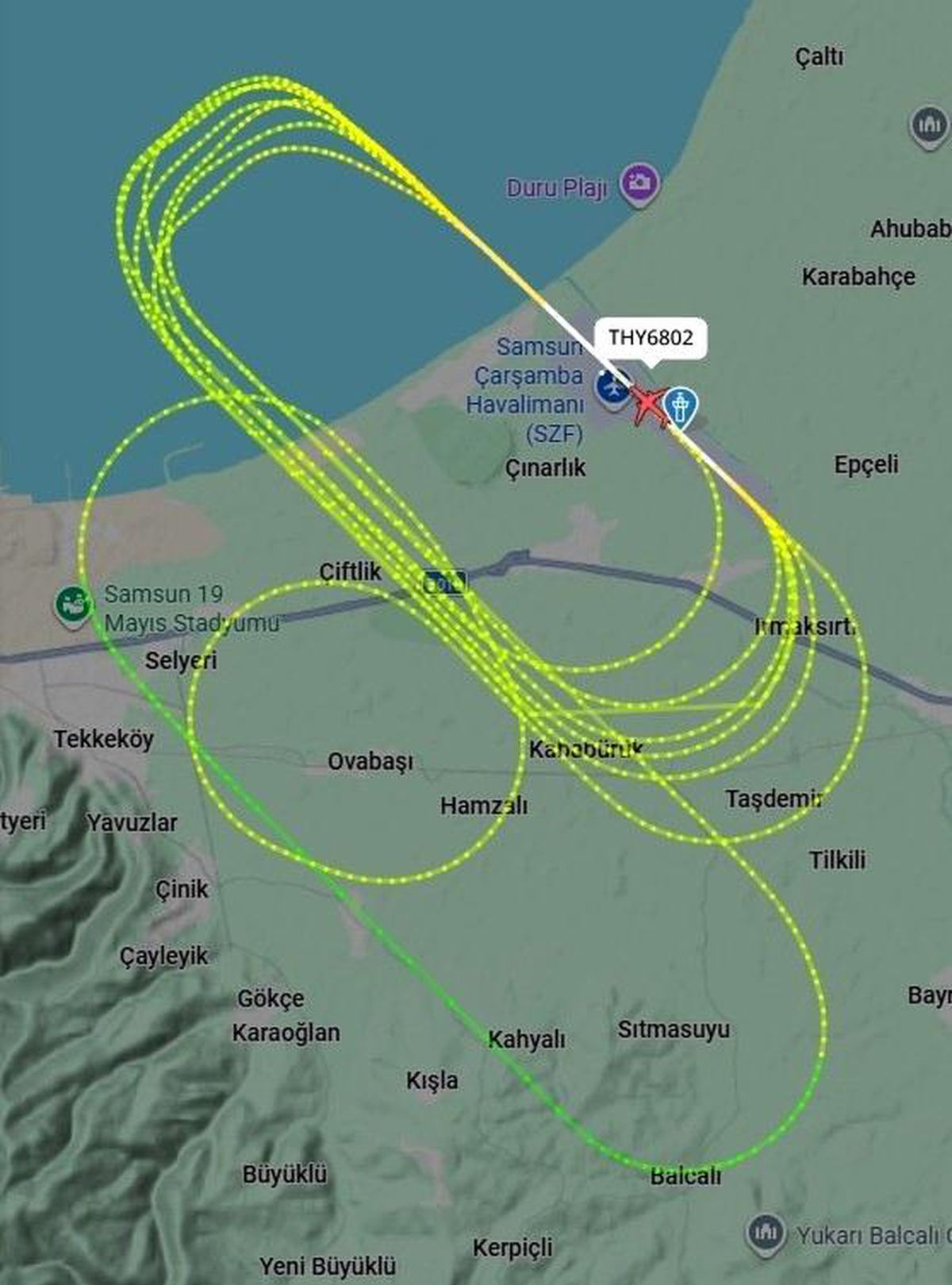 Samsun’da Pilot Eğitim Uçuşları