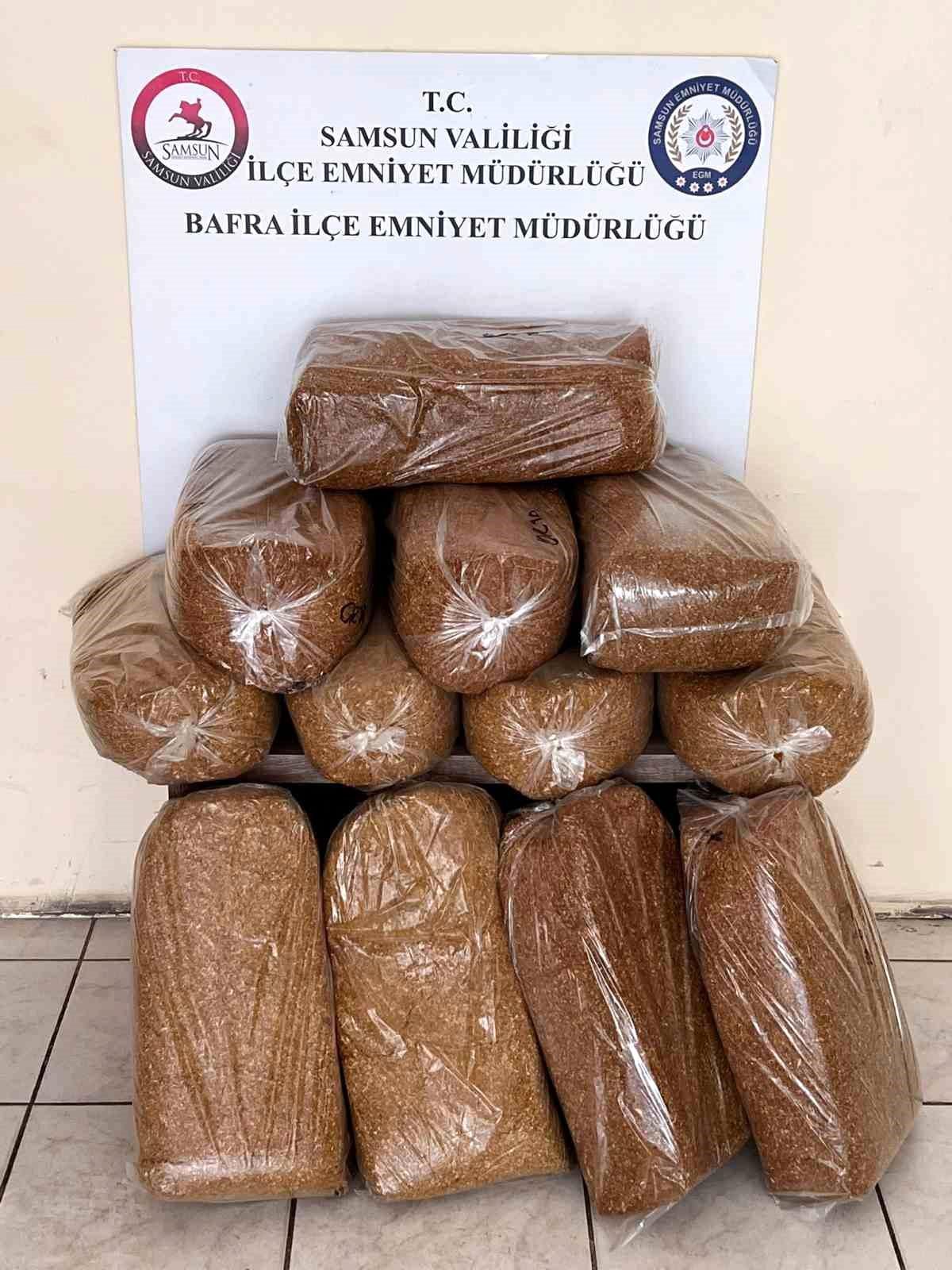 Bafra’da 60 Kilo Kaçak Tütün Ele Geçirildi