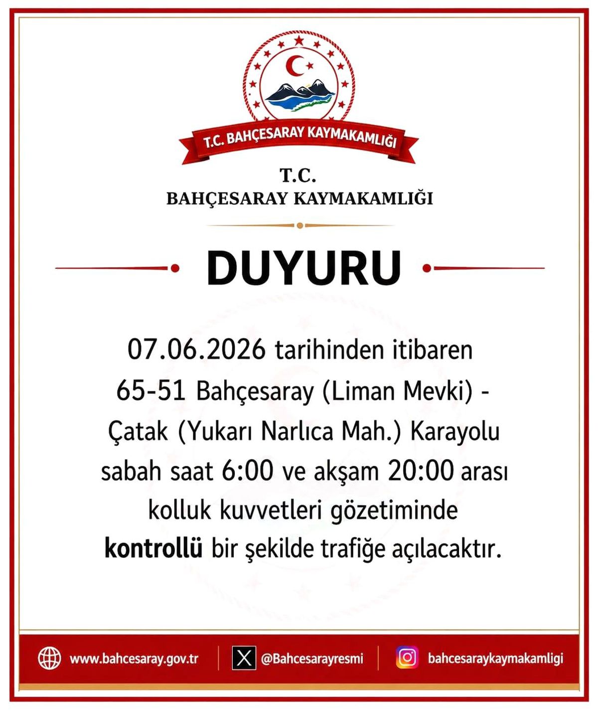 Van-Bahçesaray Yolu Açıldı