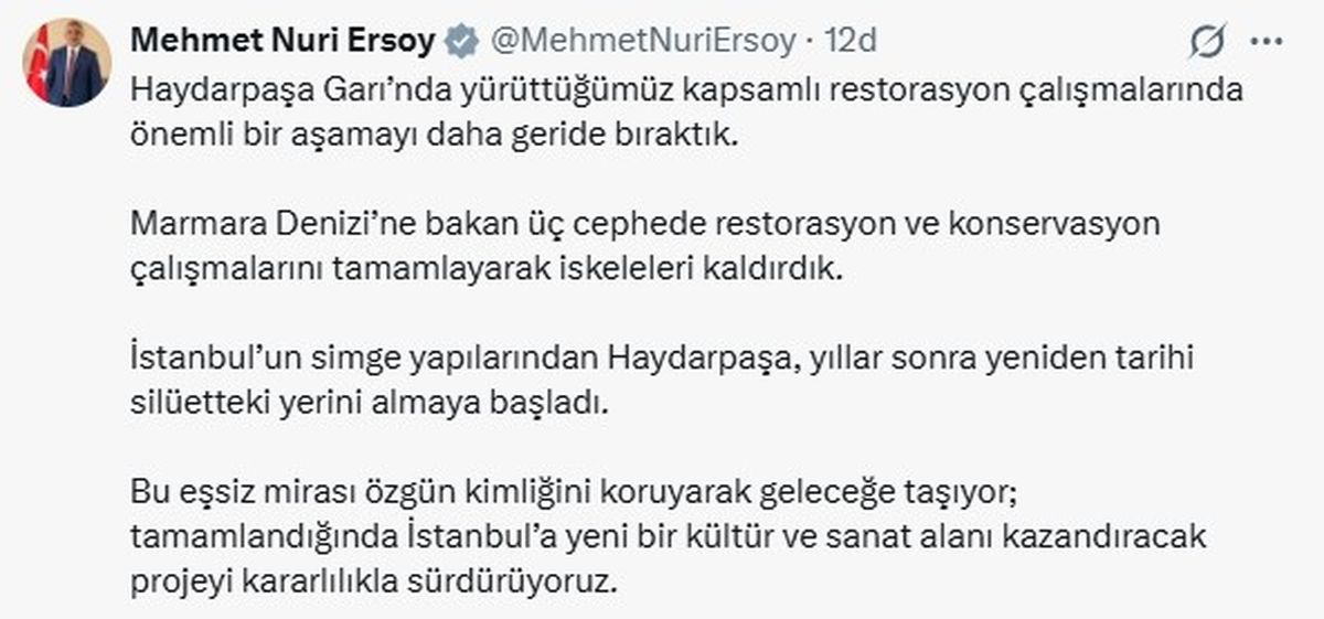 Haydarpaşa Garı Restorasyonu Tamamlandı