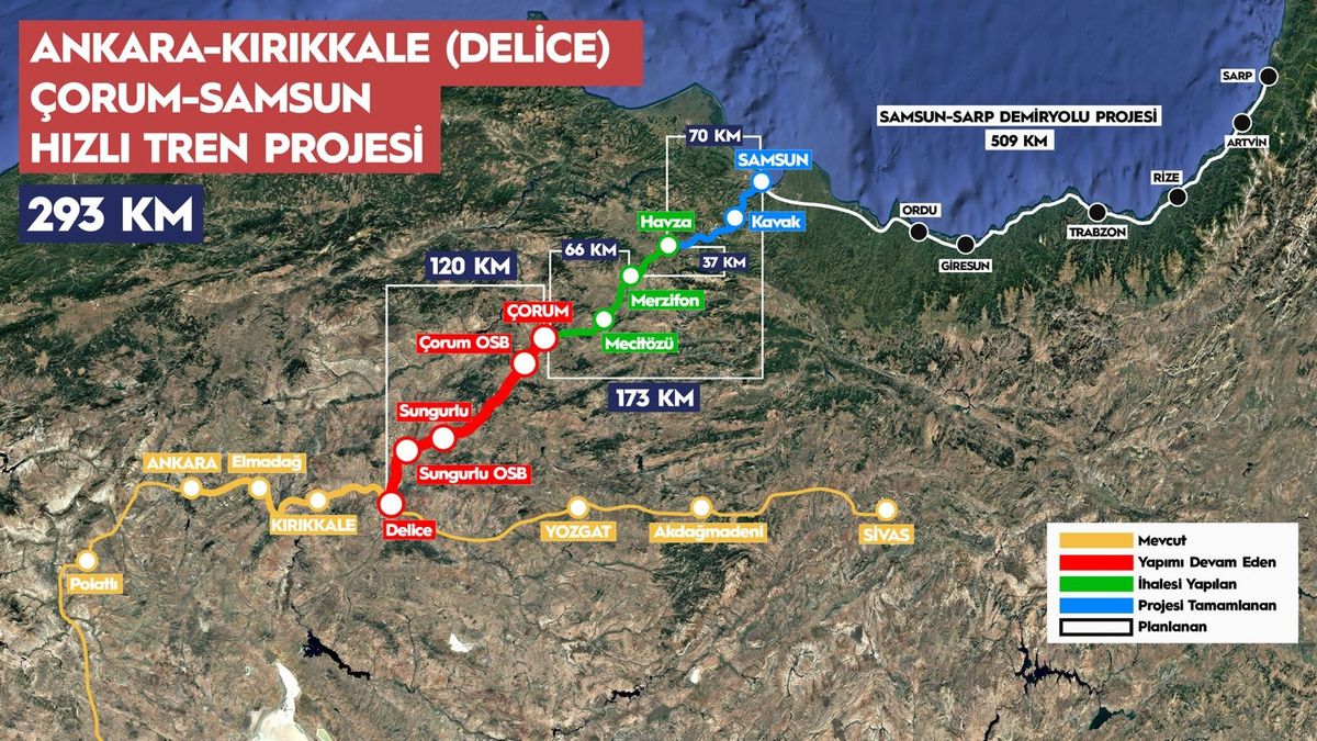 Ankara-Samsun hızlı tren hattında ilerleme yüzde 25’i geçti