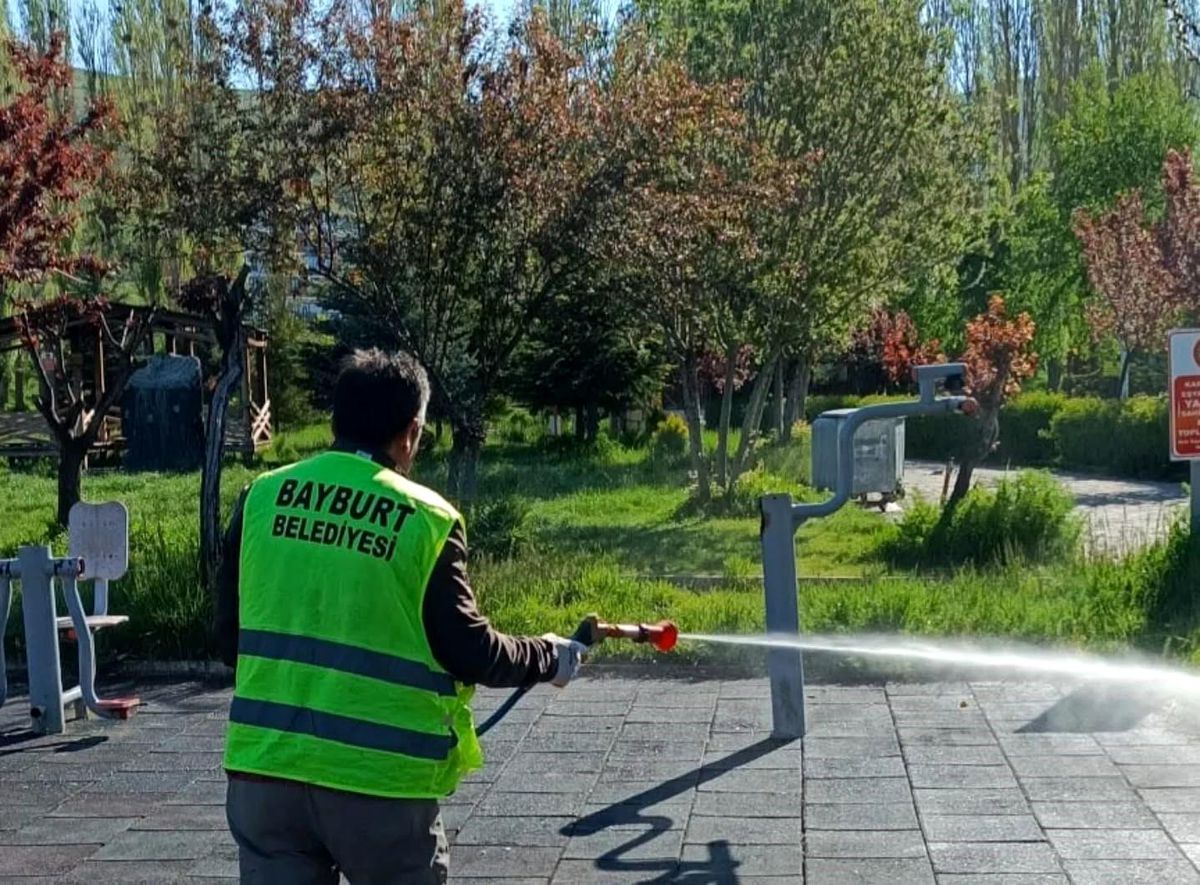 Bayburt’ta kene riskine karşı yeşil alanlar ilaçlandı