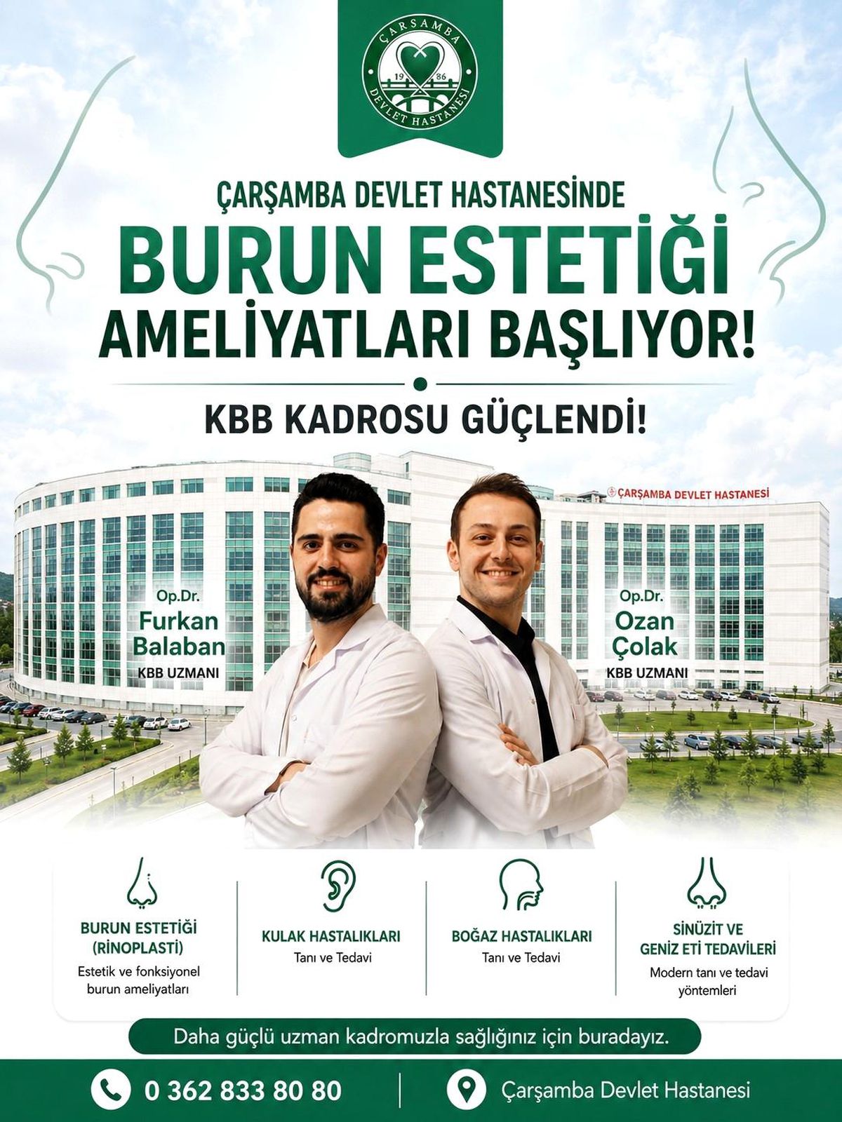 Çarşamba Hastanesi’ne Yeni Uzmanlar