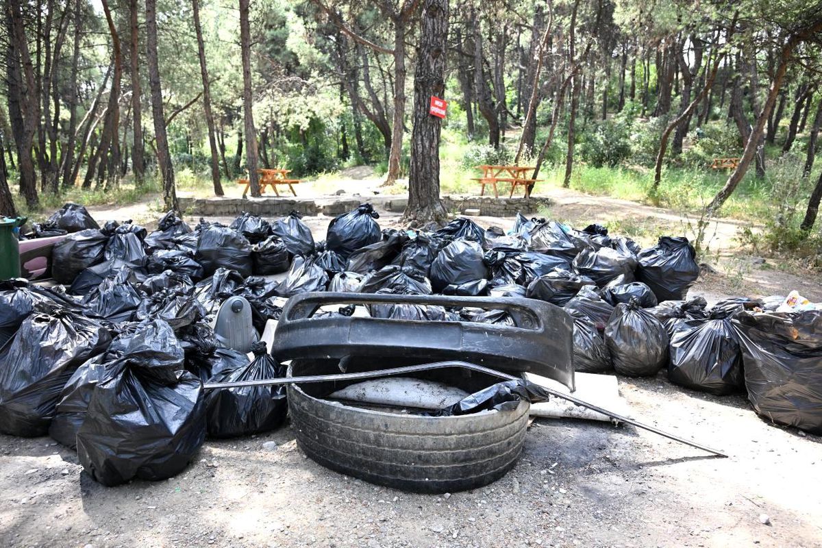 Çiftlik Park Mesire Alanı’nda çevre için el ele verildi
