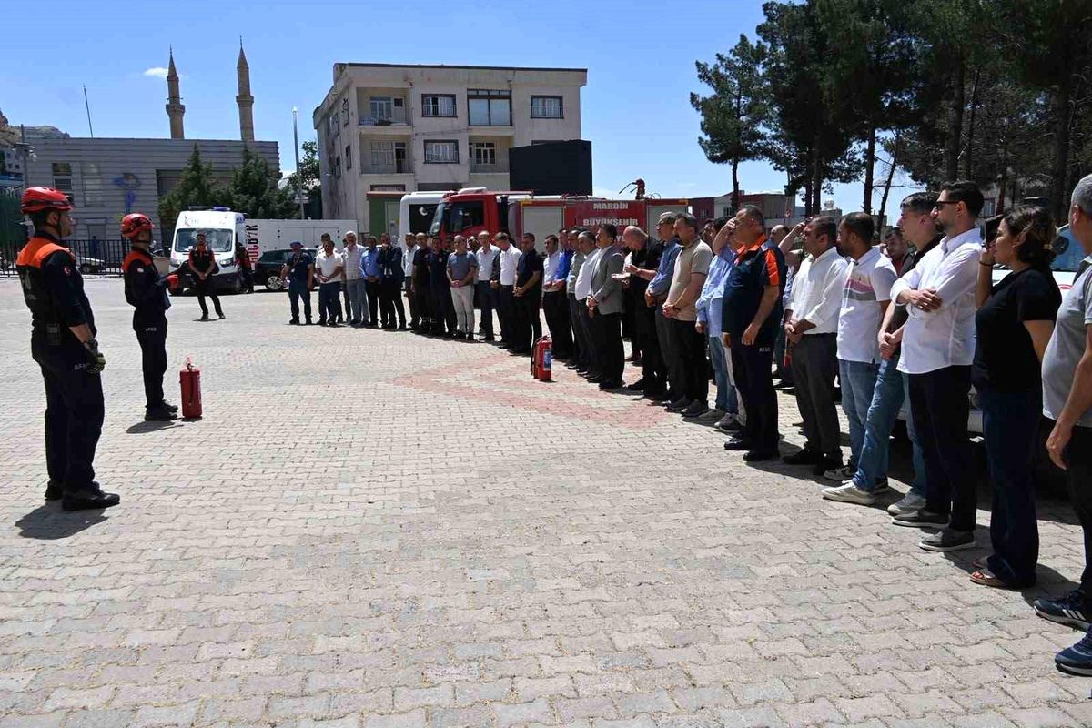 Mardin’de Yangın Söndürme Tatbikatı