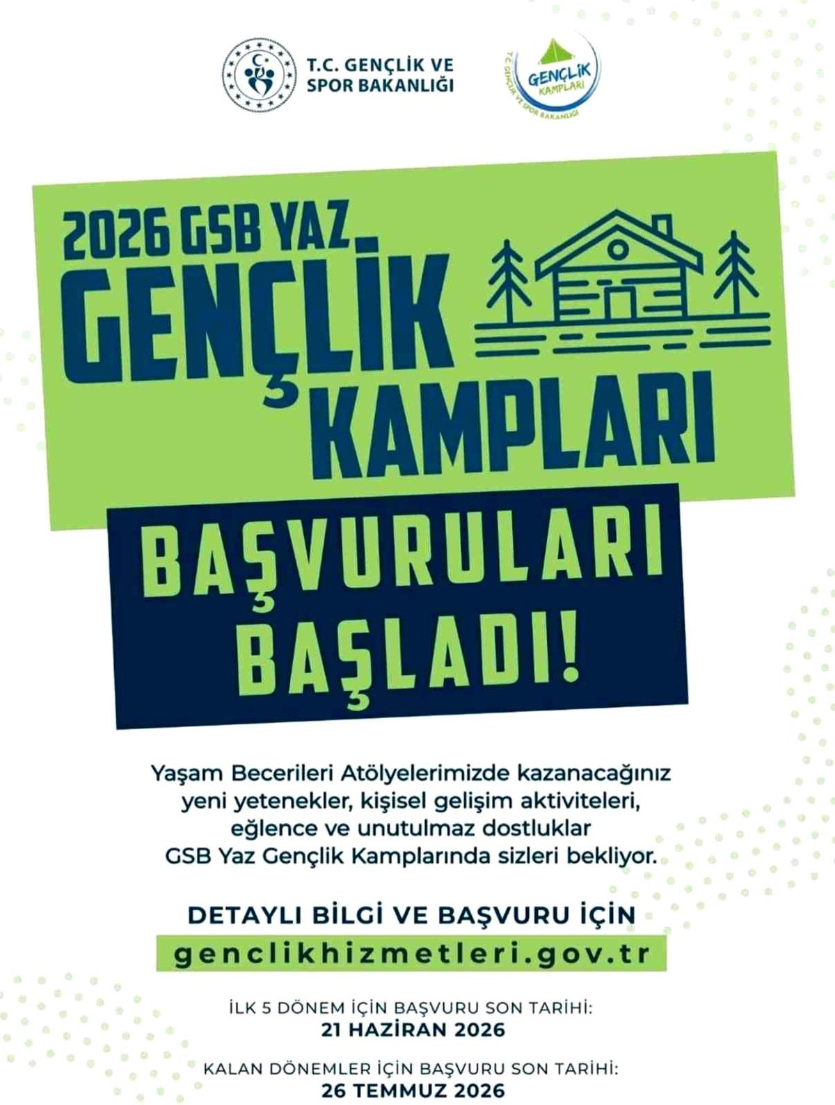 2026 Yaz Gençlik Kampları Başvuruları Açıldı