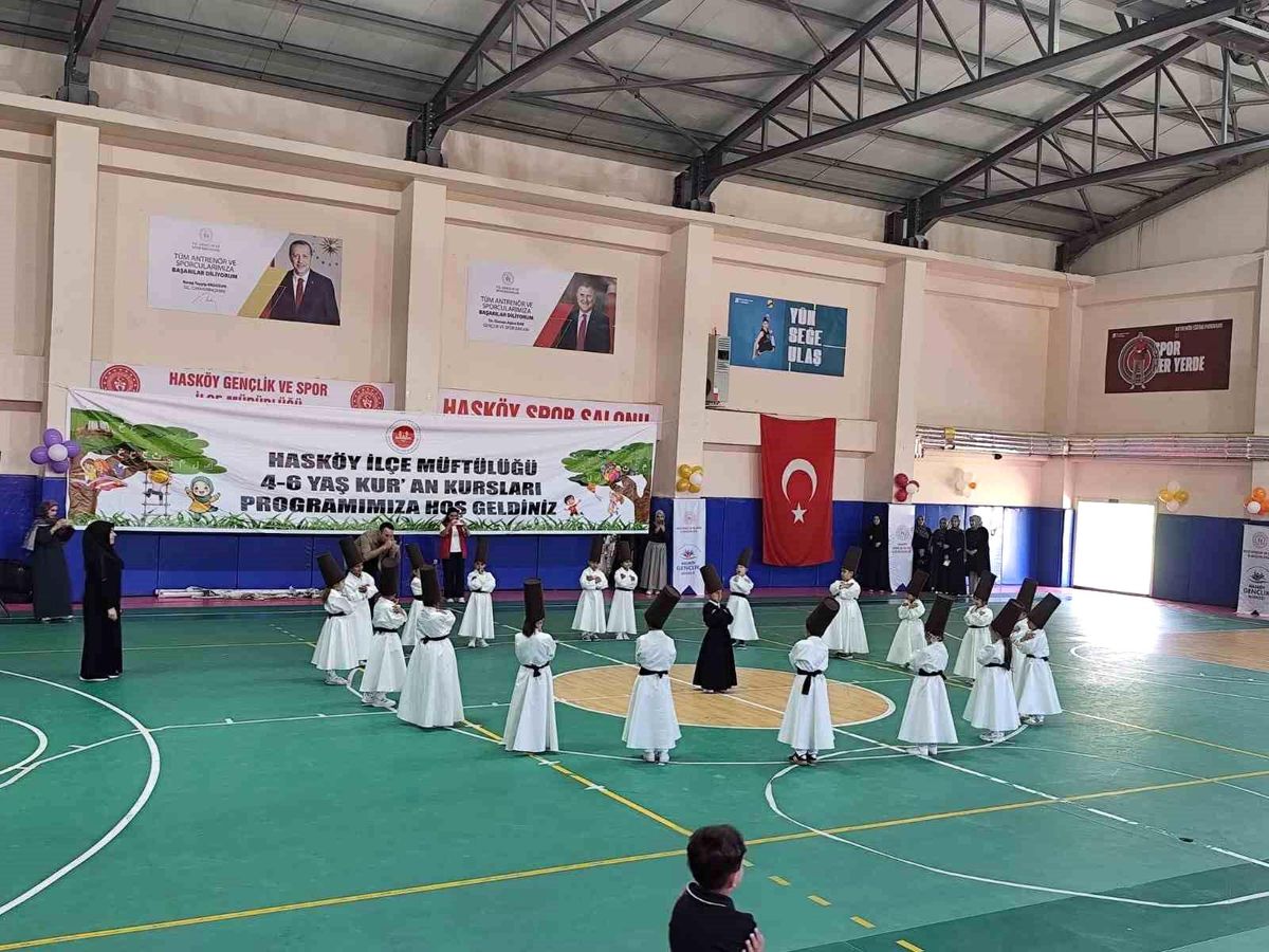 Hasköy’de 4-6 yaş Kur’an Kursu öğrencileri mezuniyet heyecanı yaşadı