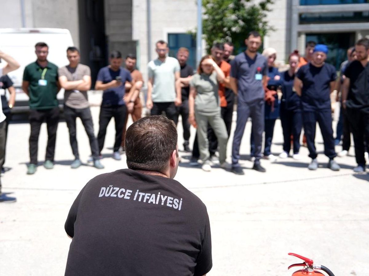 Hastanede yangın eğitimi
