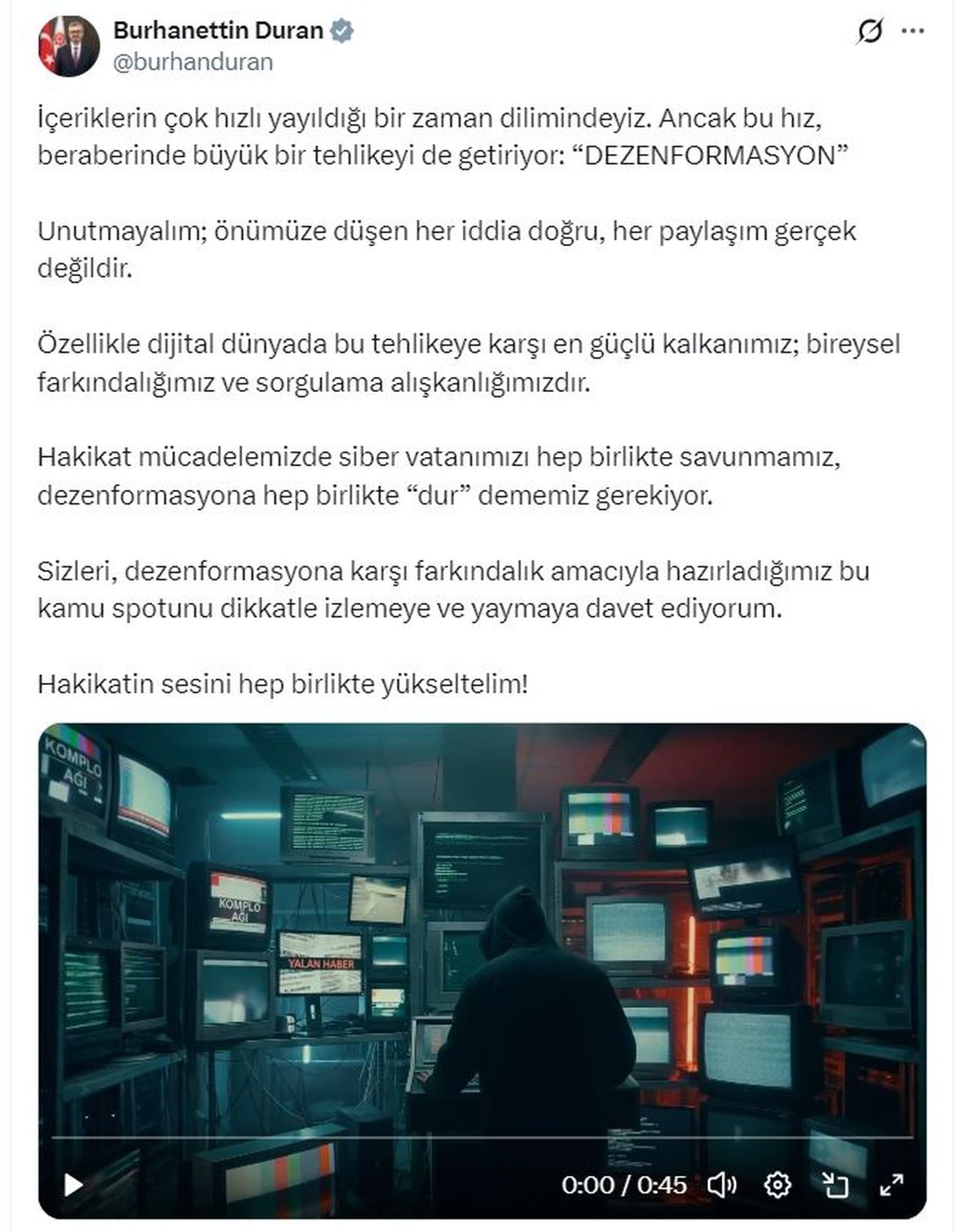 Dezenformasyona Dur Deyin