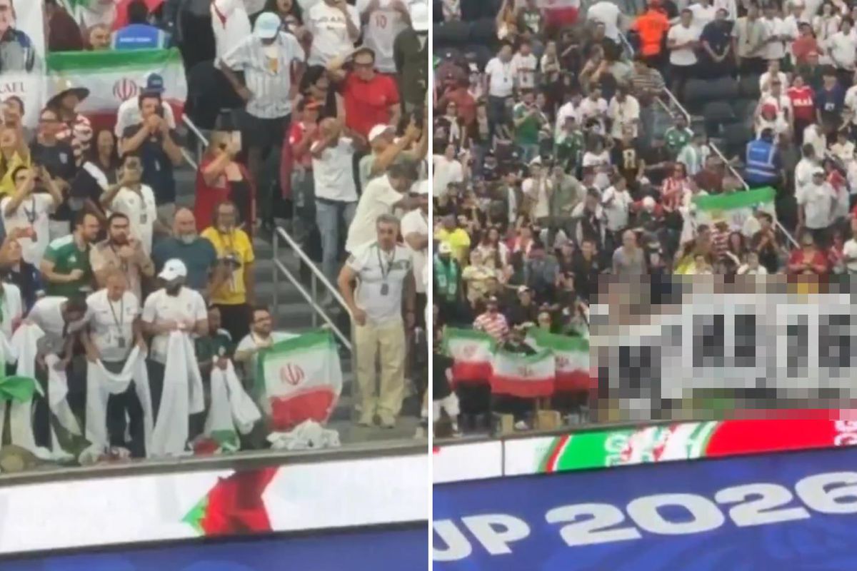 İran maçına damga vuran “katliam” pankartı