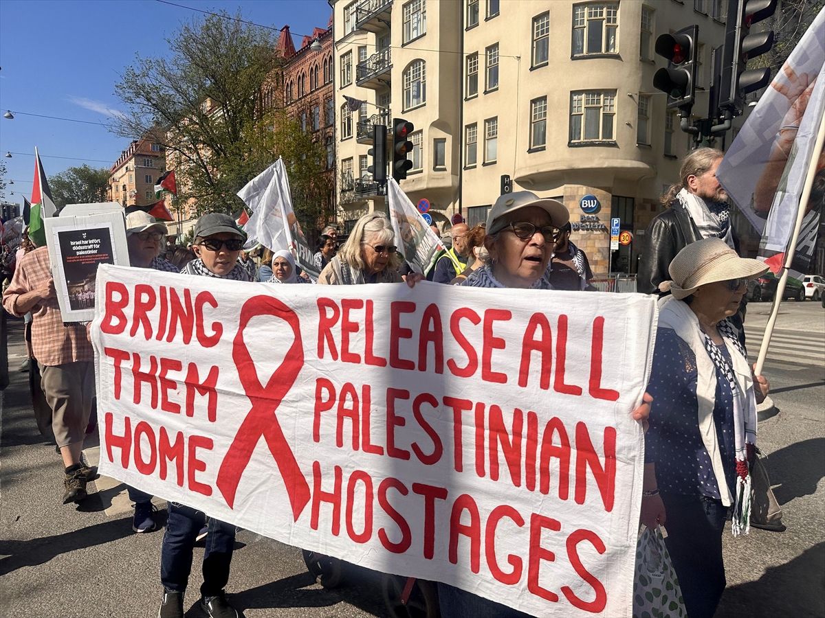 Stockholm’de Filistin İçin Gösteri