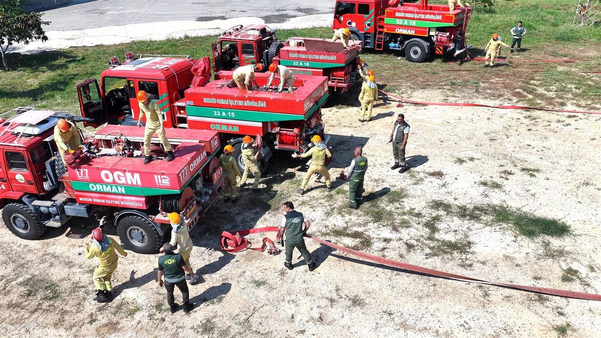 Mersin’de Orman Yangın Tatbikatı Gerçekleştirildi