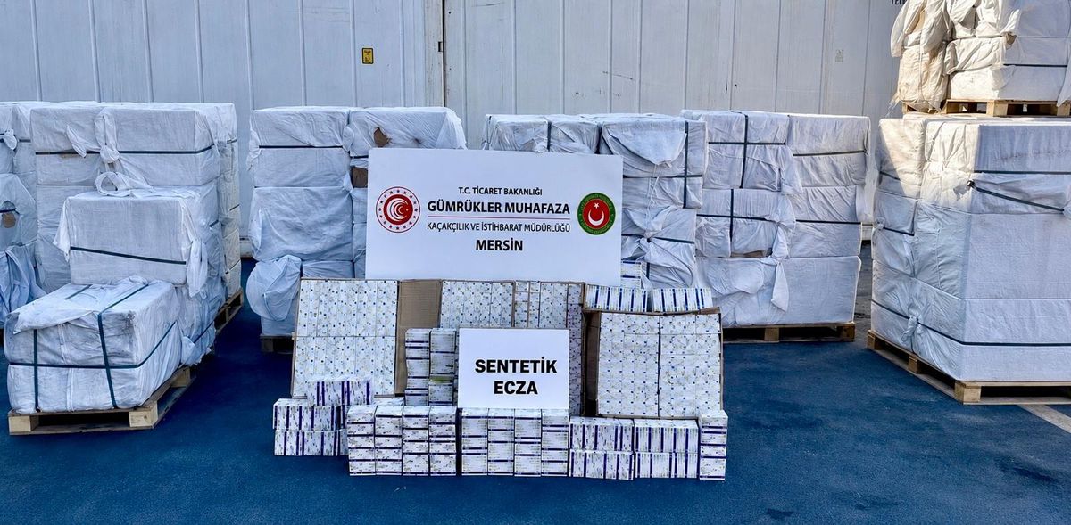 Mersin Limanı’nda 12 milyon tramadol ele geçirildi