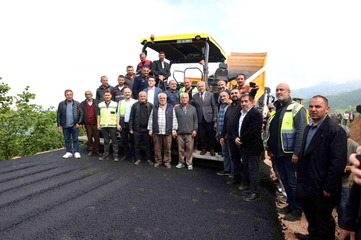 Ordu’da 3 ilçeyi ilgilendiren yolda sıcak asfalt çalışması