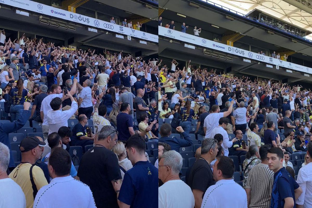 Oyunu kullanan Fenerbahçe taraftarı stadyumu ”Aziz Yıldırım” sesleriyle inletti