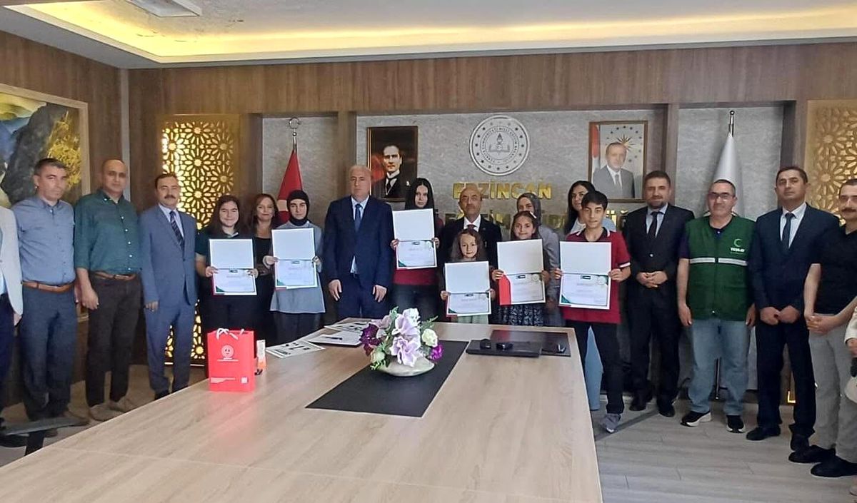 Erzincan’da Sağlıklı Nesil Yarışması Ödül Töreni