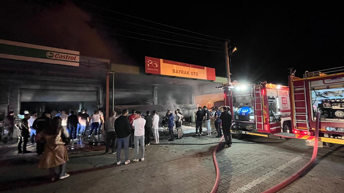 Bafra’da Sanayi Sitesinde Yangın