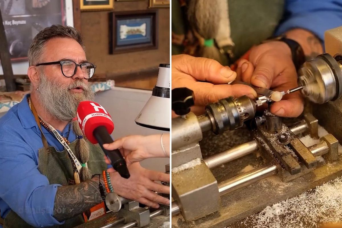 Sıfır Atık Festivali’nde boynuzdan tespih sanatı ilgi gördü