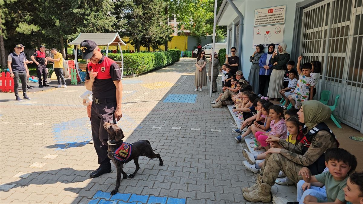 Siirt’te Jandarma Köpekleri Anaokulu’nda Gösteri Yaptı