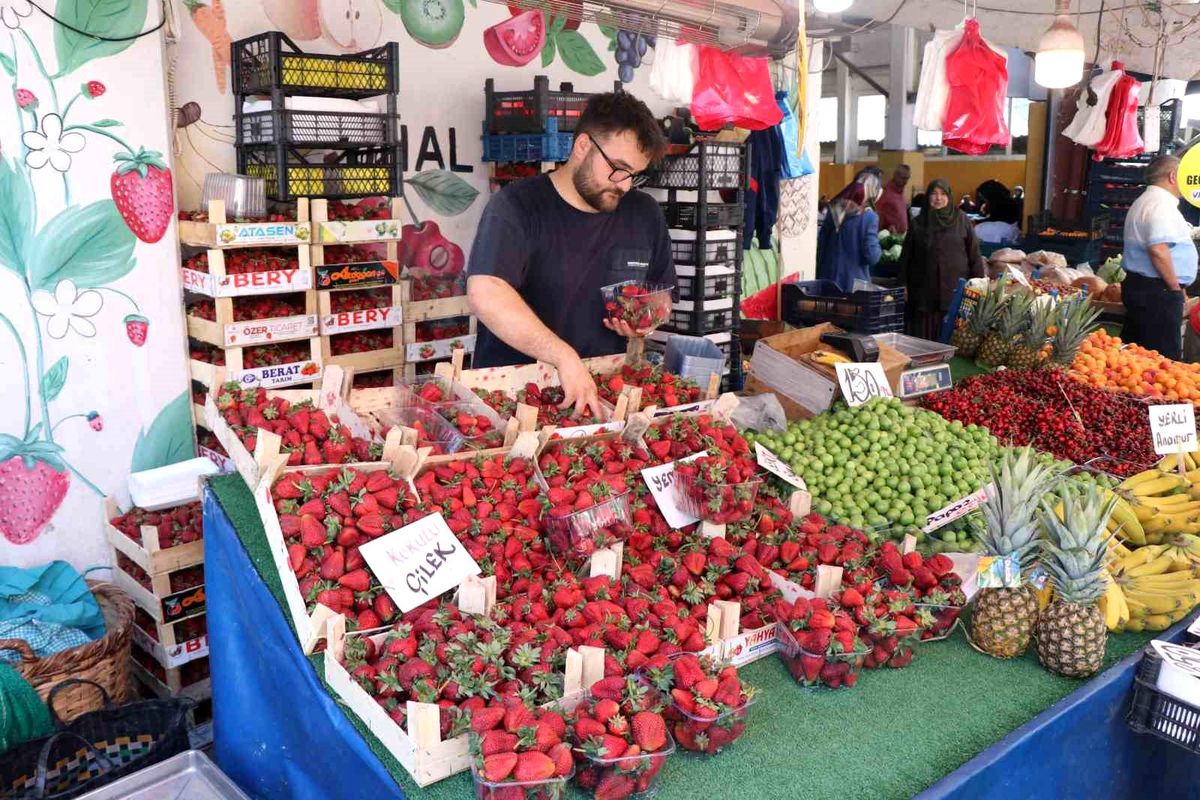 Bolu Pazarı’nda Yaz Meyveleri Başladı