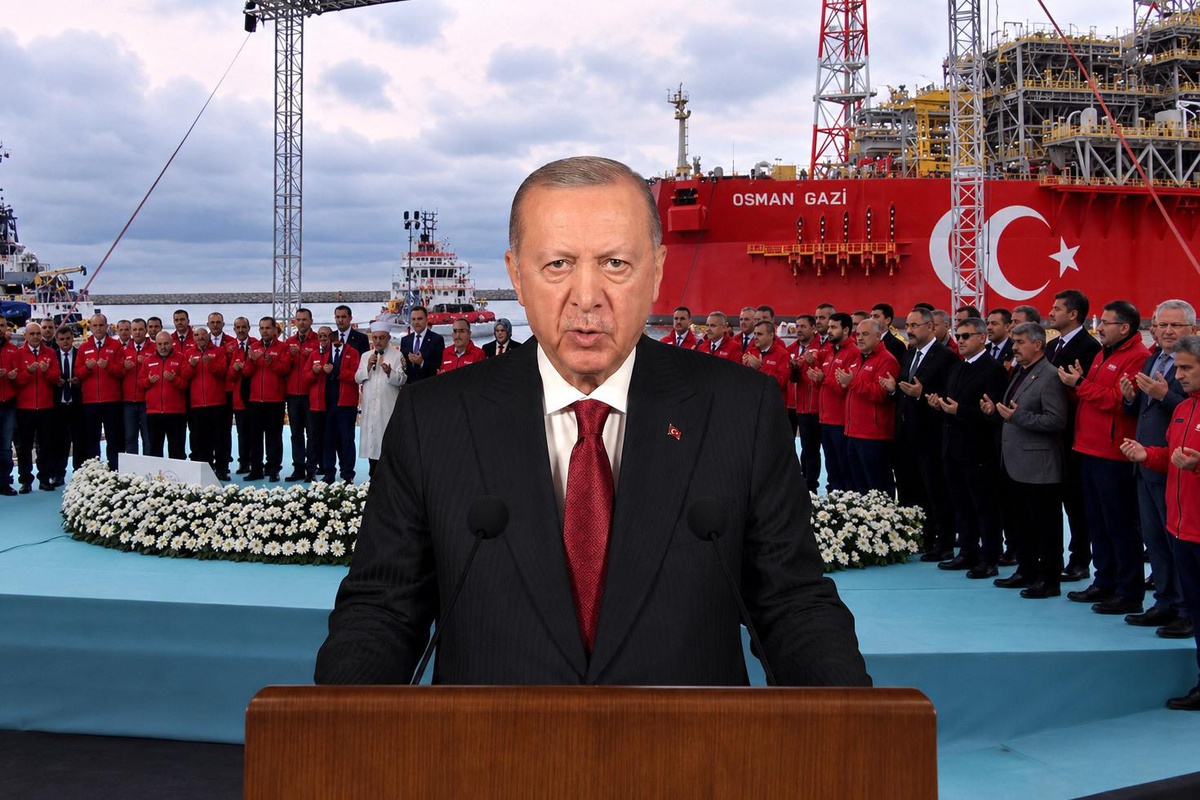 “Osman Gazi” gaz üretimi için yola çıktı! Cumhurbaşkanı Erdoğan: Mavi Vatan’ın ilk fabrikası